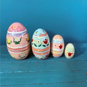 Colorful Hand-Painted Easter Egg Set